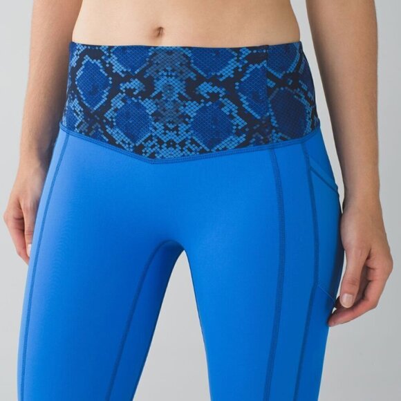 Lululemon All The Right Places Crop Pipe Dream Blue / Mini Ziggy Snake Pipe Drea - Picture 6 of 6